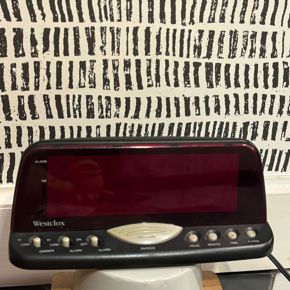 WORKING Vintage Westclox Model 22717 Alarm Clock Large Digital Display